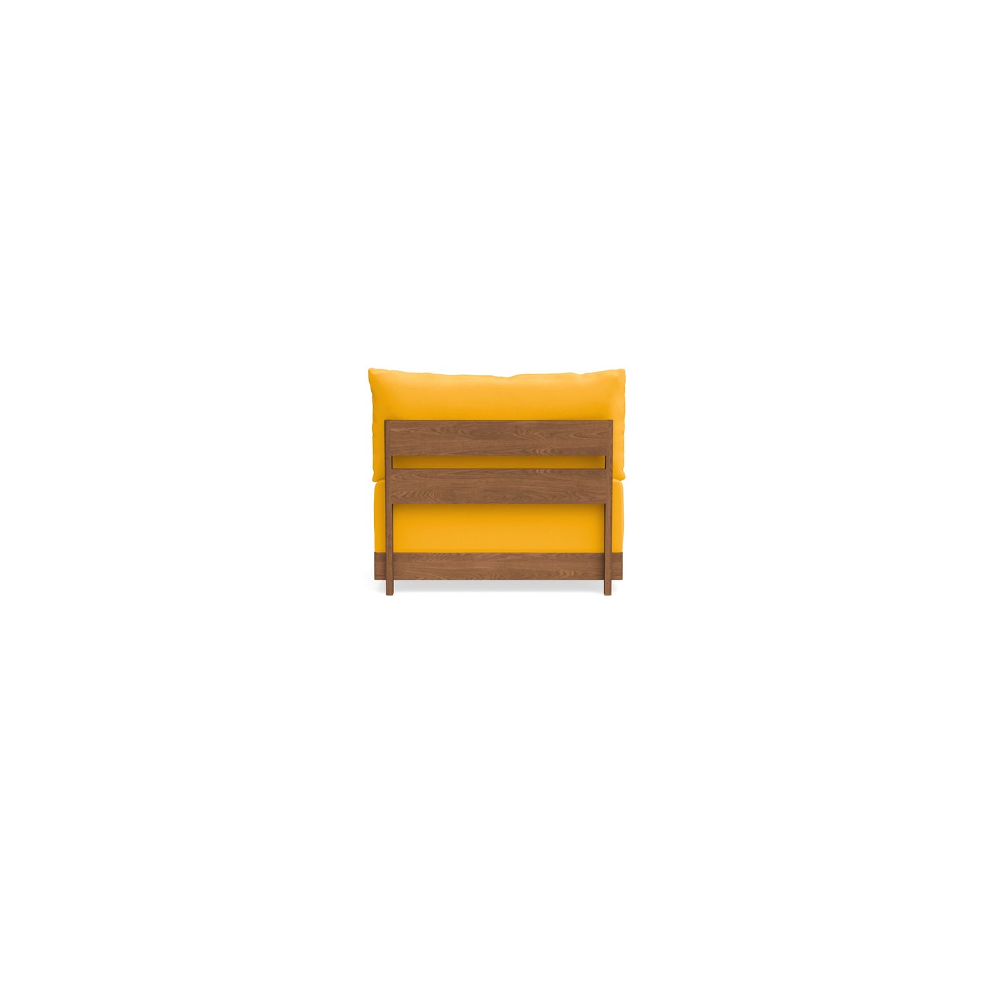 Modular Bondi Espresso Armless Chair in Marigold | Memory Foam Blend