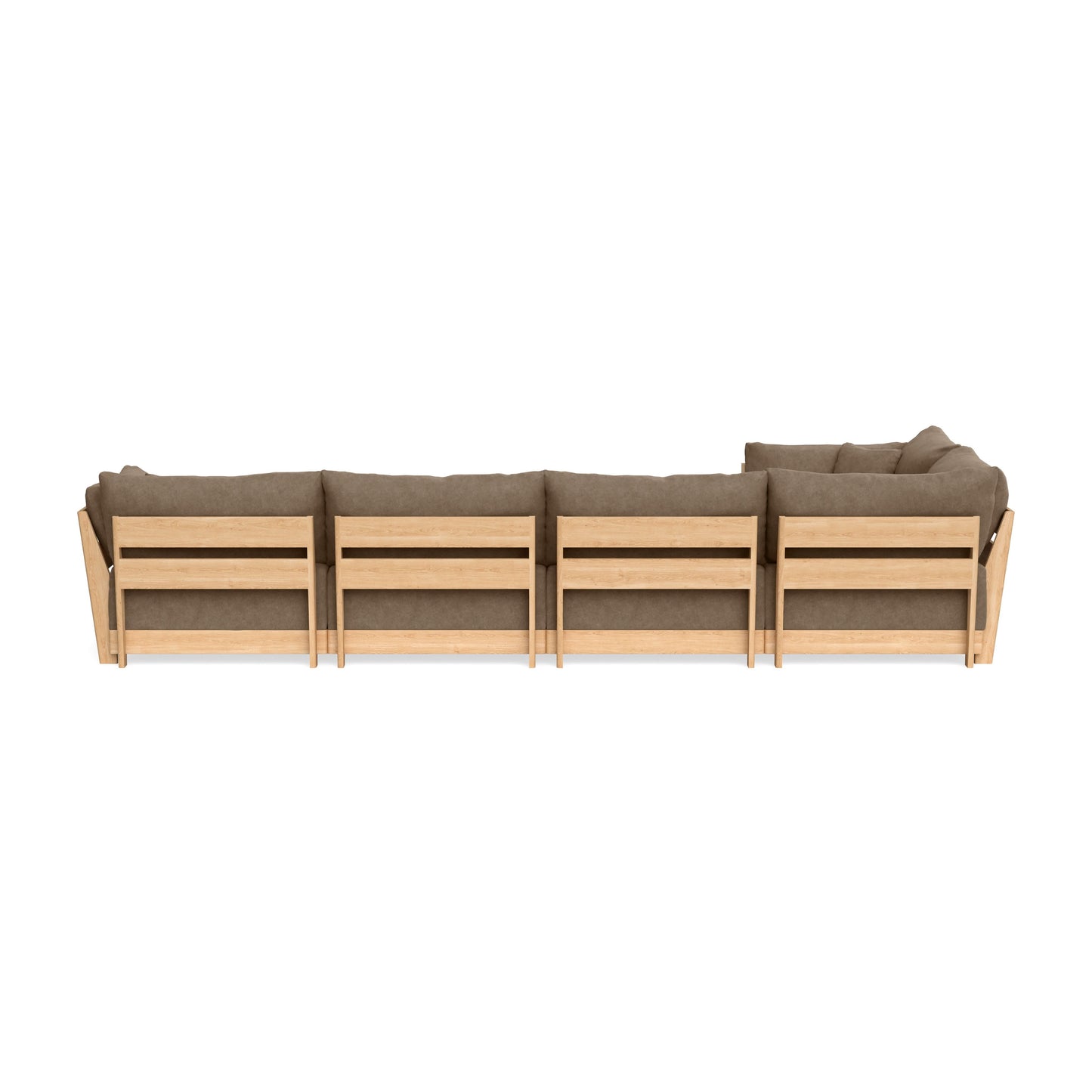 Slipcover Only - Modular Bondi 5-Seater L-Sectional in Coffee