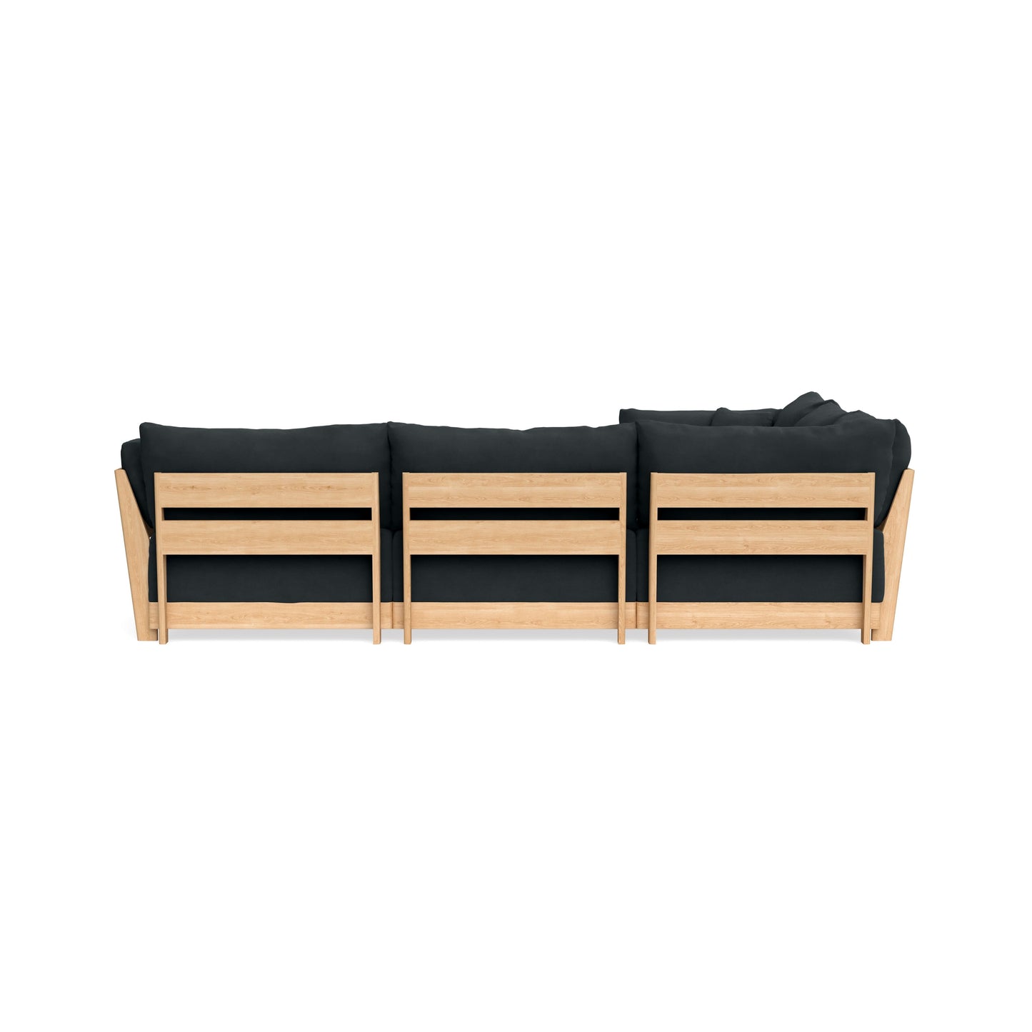 Slipcover Only - Modular Bondi 5-Seater Corner Sectional + Ottoman in Obsidian