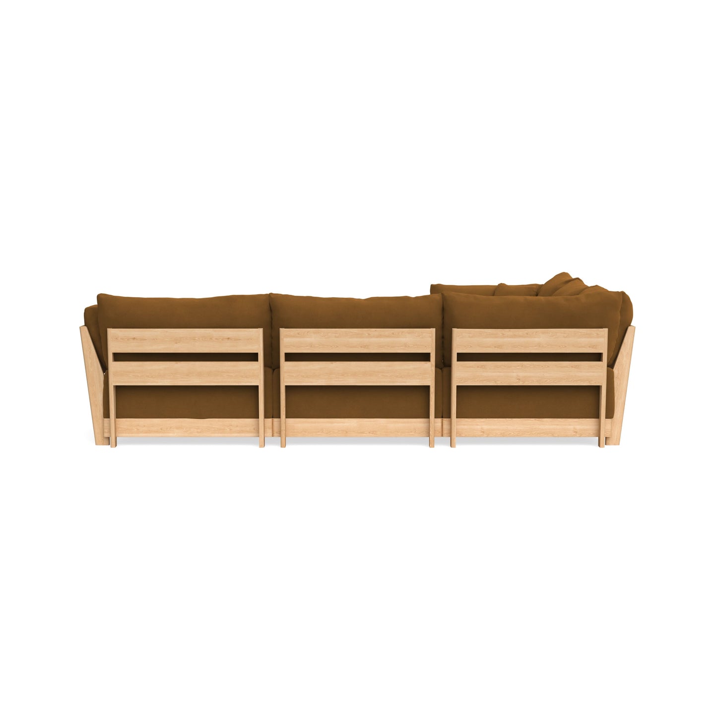 Slipcover Only - Modular Bondi 5-Seater Corner Sectional + Ottoman in Cognac