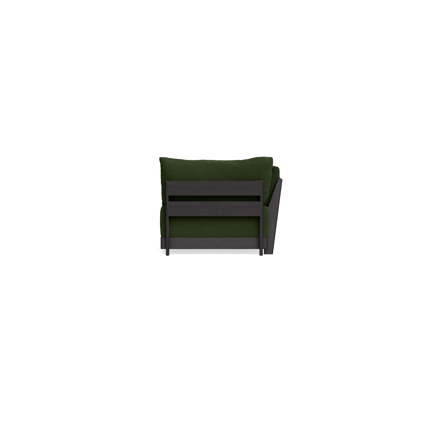 Modular Bondi Black End Chair in Tuscan Green | Memory Foam Blend