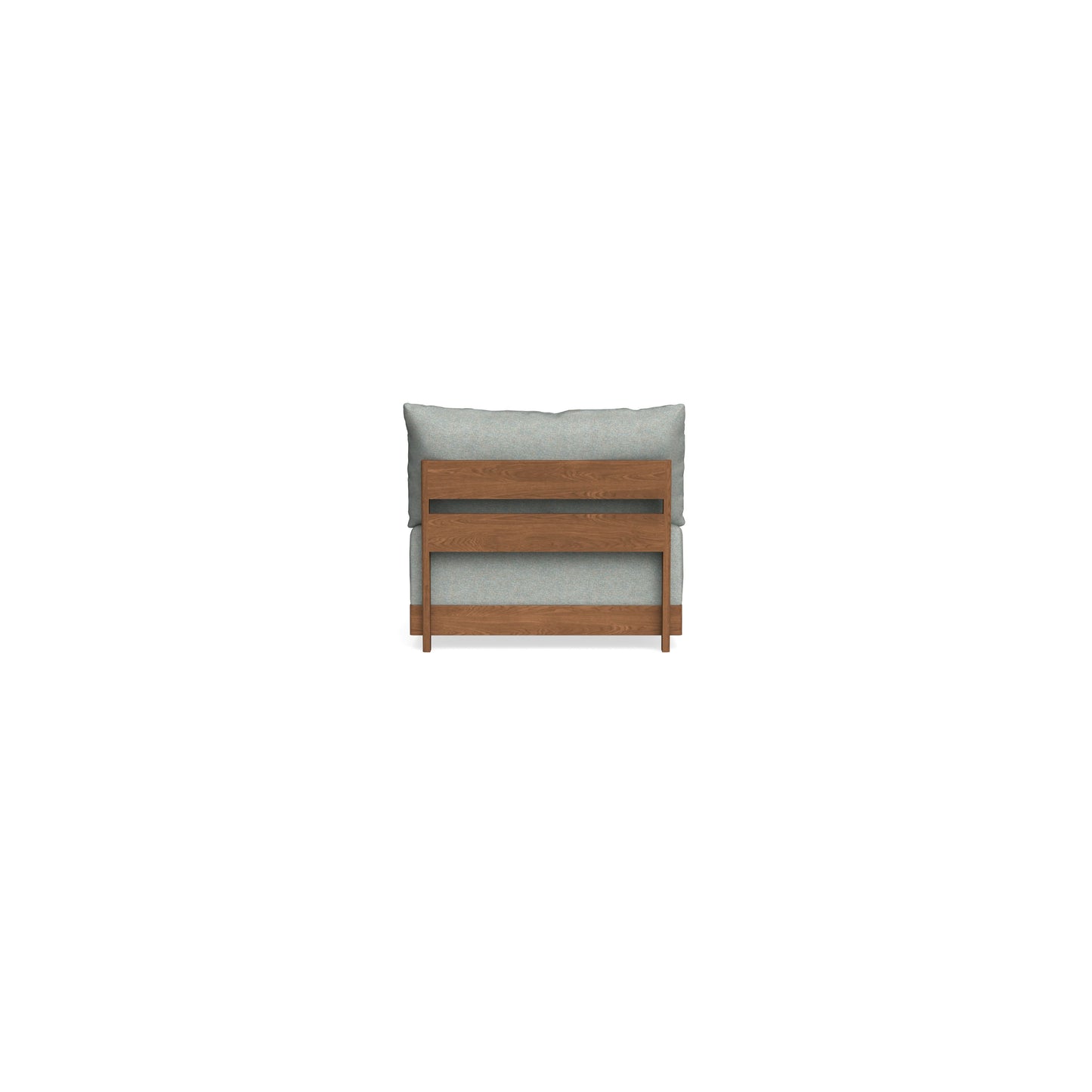 Modular Bondi Espresso Armless Chair in Spa | Memory Foam Blend