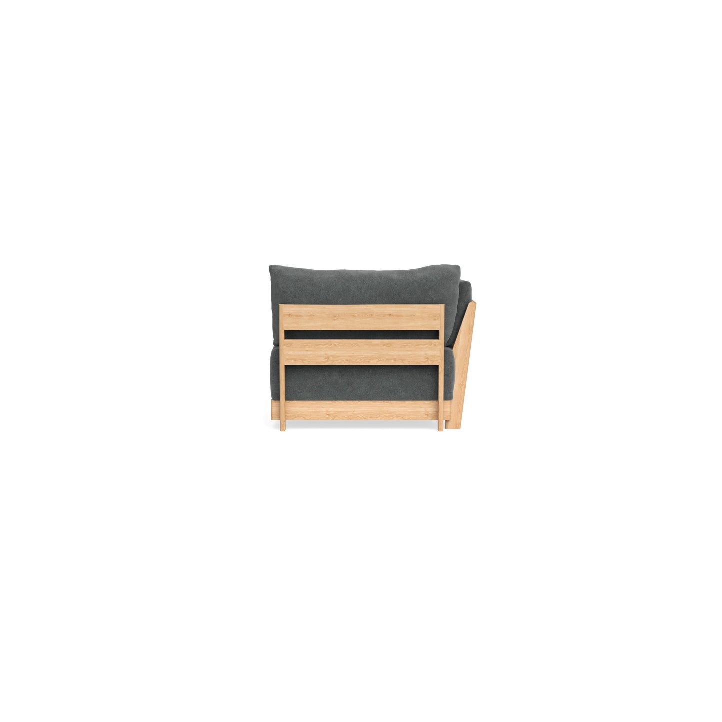 Modular Bondi Latte End Chair in Chimney Gray | Memory Foam Blend