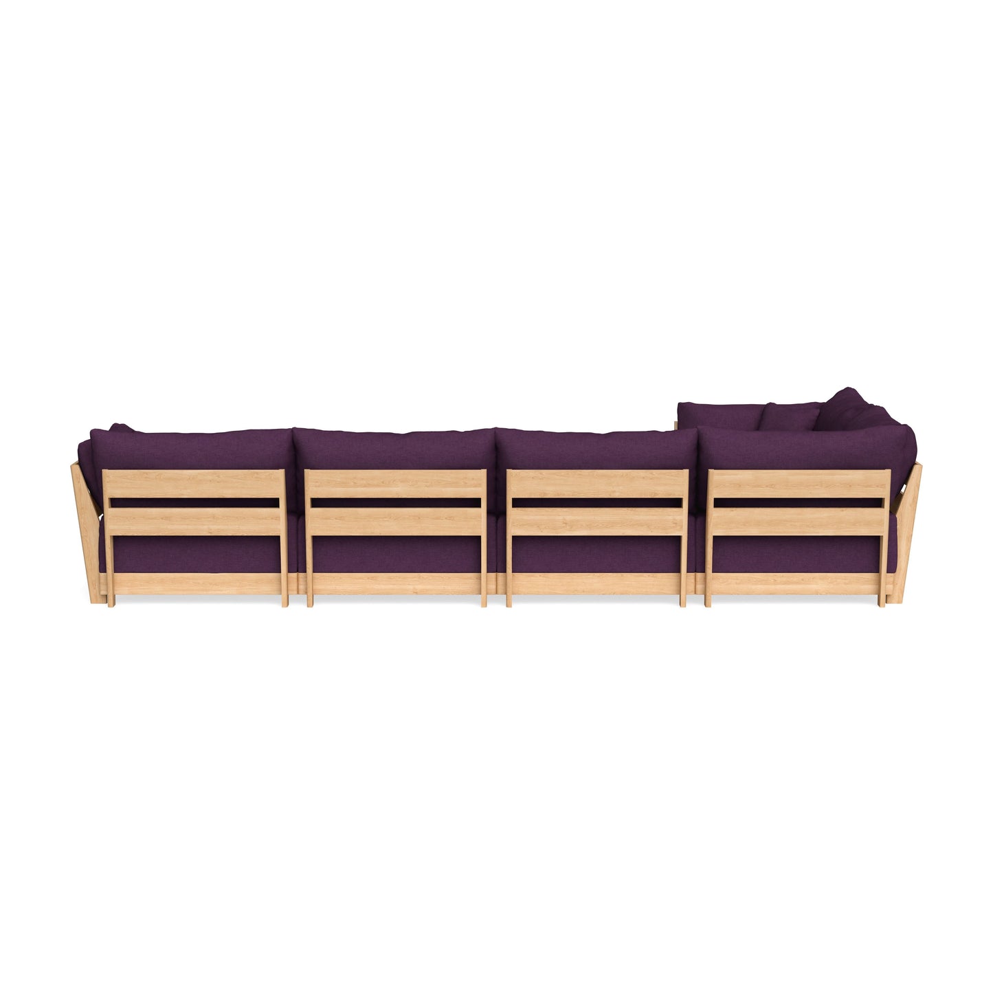 Slipcover Only - Modular Bondi 5-Seater L-Sectional in Aubergine