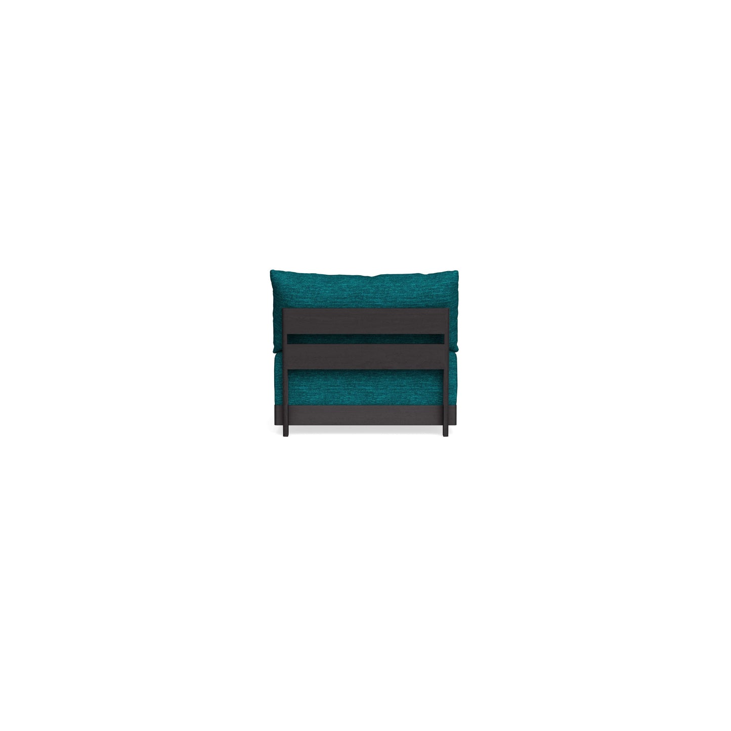 Modular Bondi Black Armless Chair in Marine Teal | Memory Foam Blend