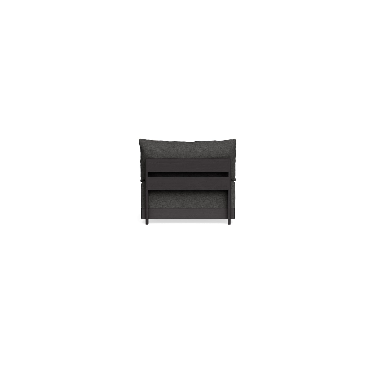 Modular Bondi Black Armless Chair in Graphite | Memory Foam Blend