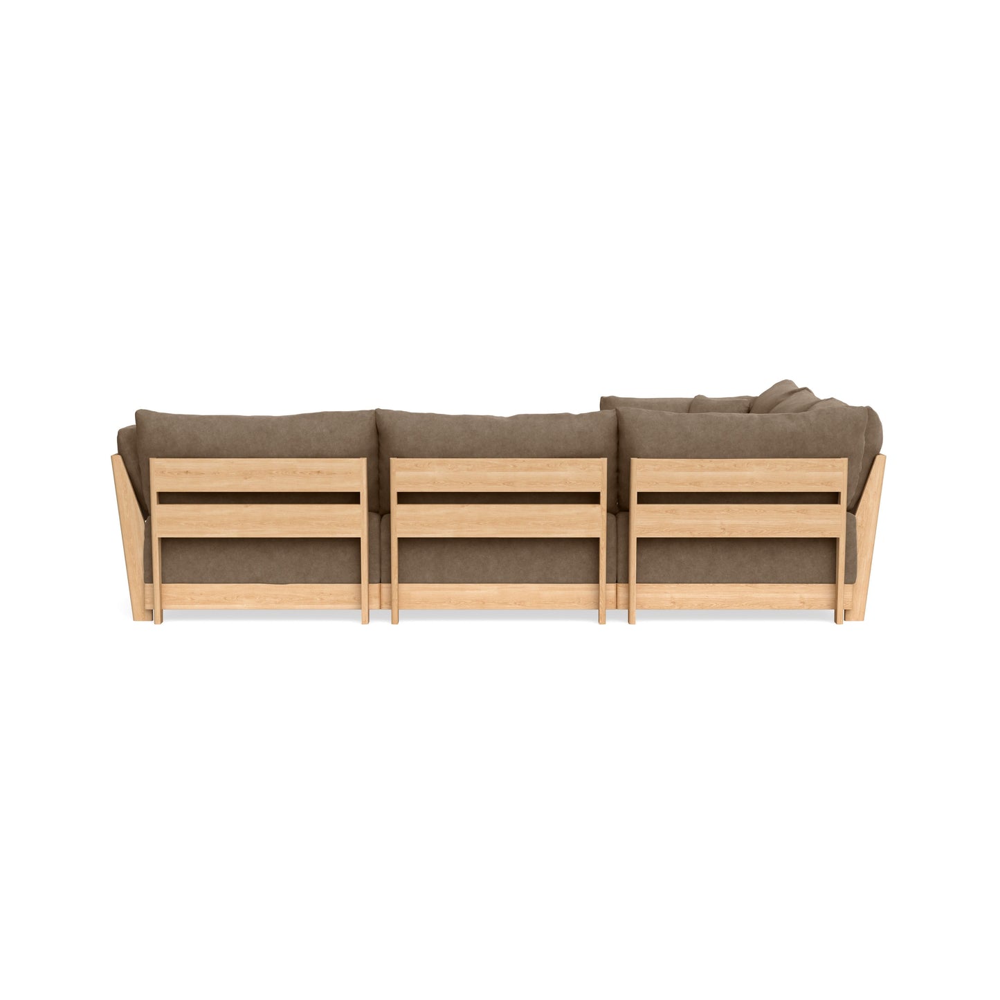 Slipcover Only - Modular Bondi 5-Seater Corner Sectional + Ottoman in Coffee