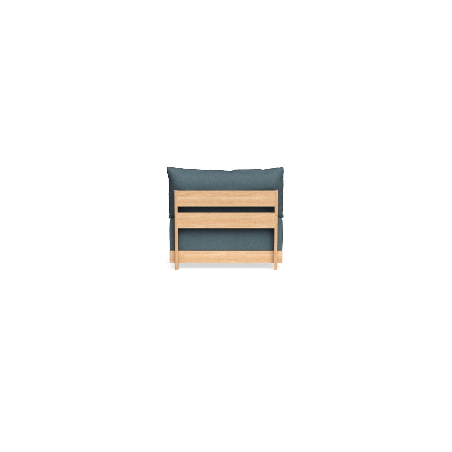 Modular Bondi Latte Armless Chair in Slate Blue | Memory Foam Blend