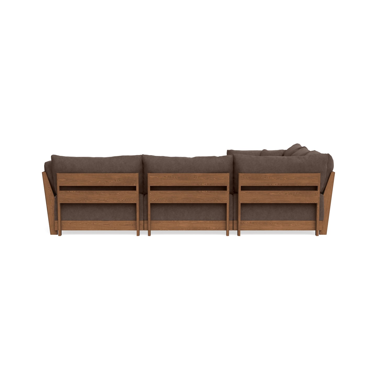 Modular Bondi Espresso 5-Seater Corner Sectional + Ottoman in Chocolate | Classic Blend