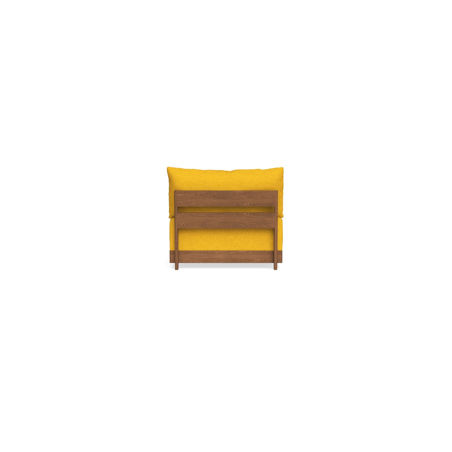 Modular Bondi Espresso Armless Chair in Sunflower | Memory Foam Blend