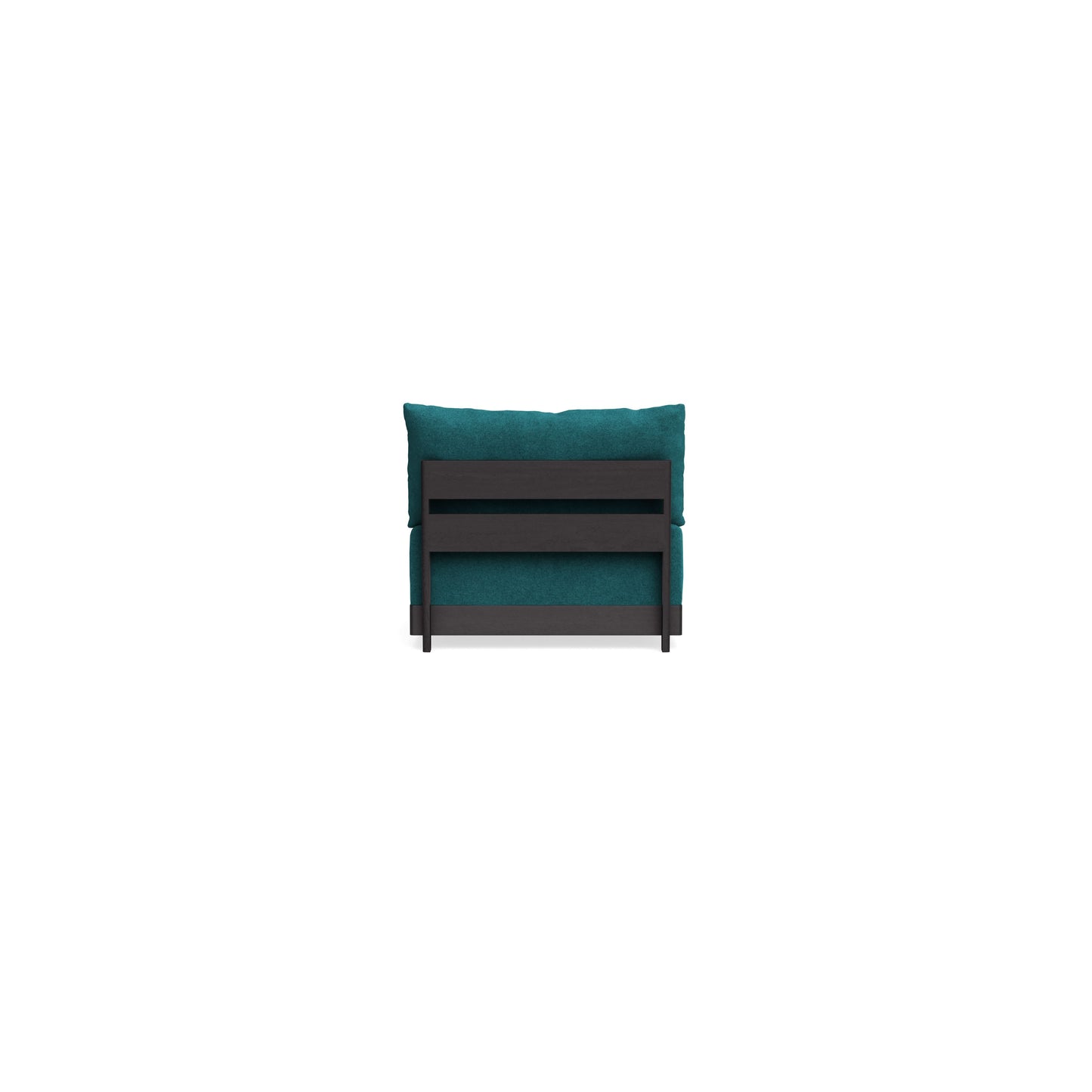 Modular Bondi Black Armless Chair in Ocean | Memory Foam Blend