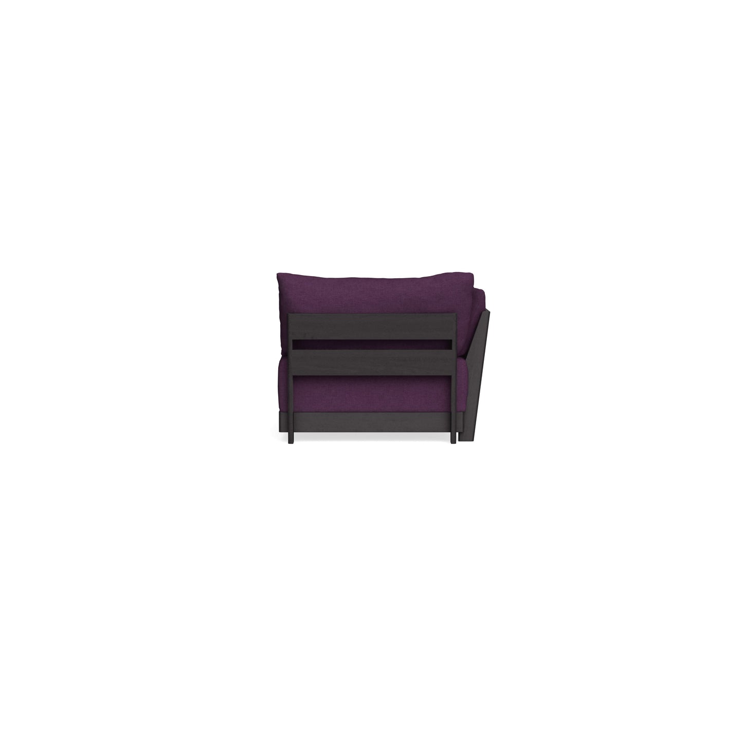 Modular Bondi Black End Chair in Aubergine | Memory Foam Blend