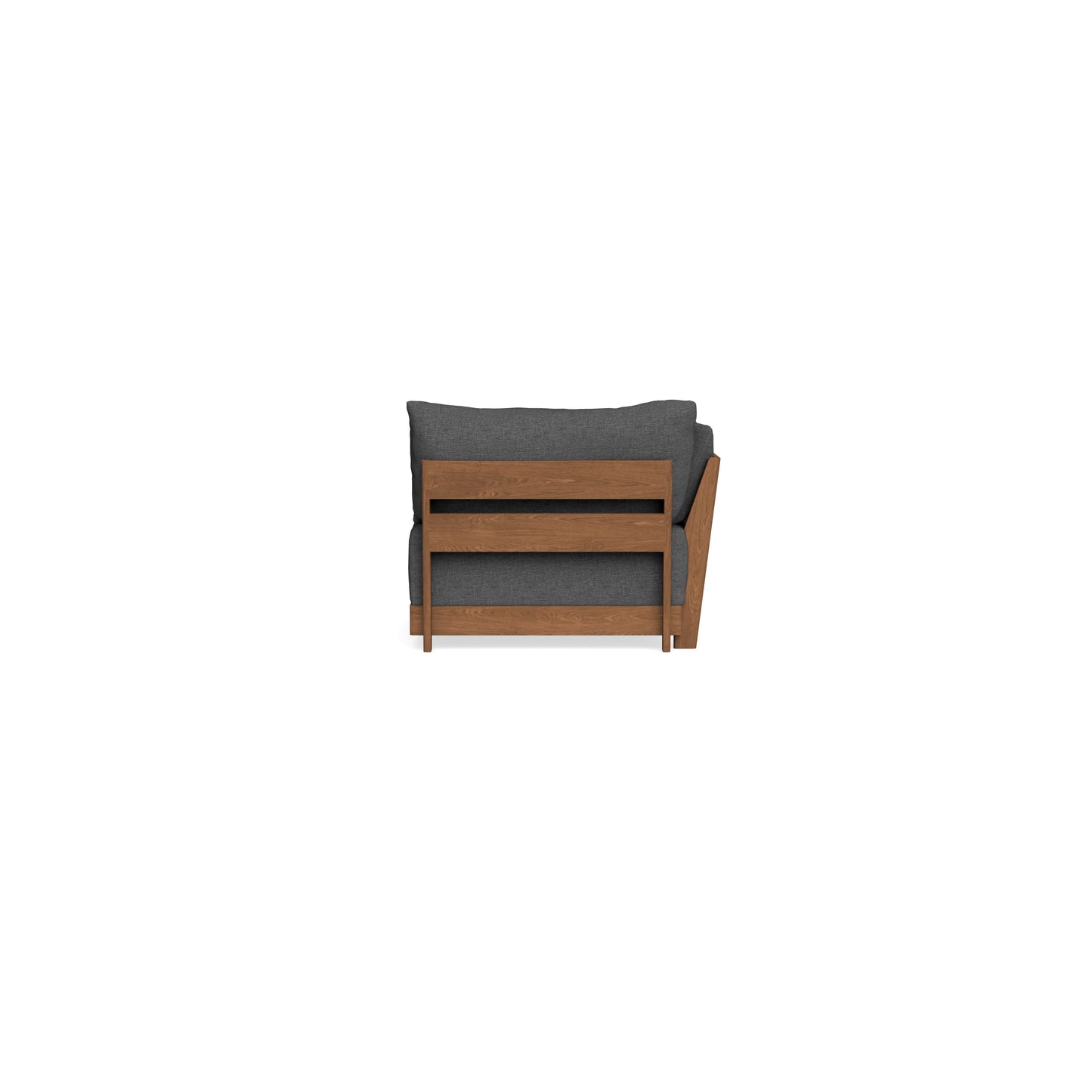 Modular Bondi Espresso End Chair in Pebble | Memory Foam Blend