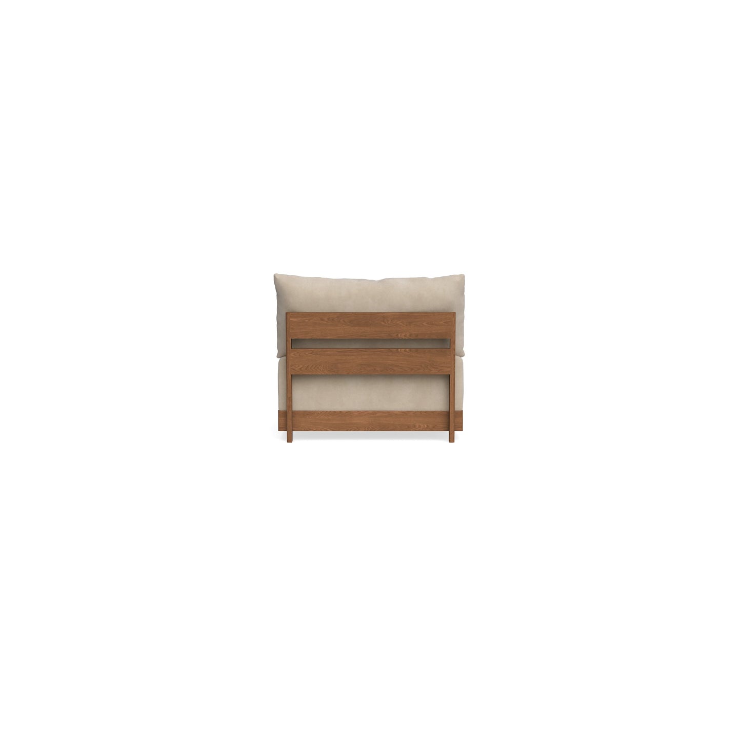 Modular Bondi Espresso Armless Chair in Oyster | Memory Foam Blend