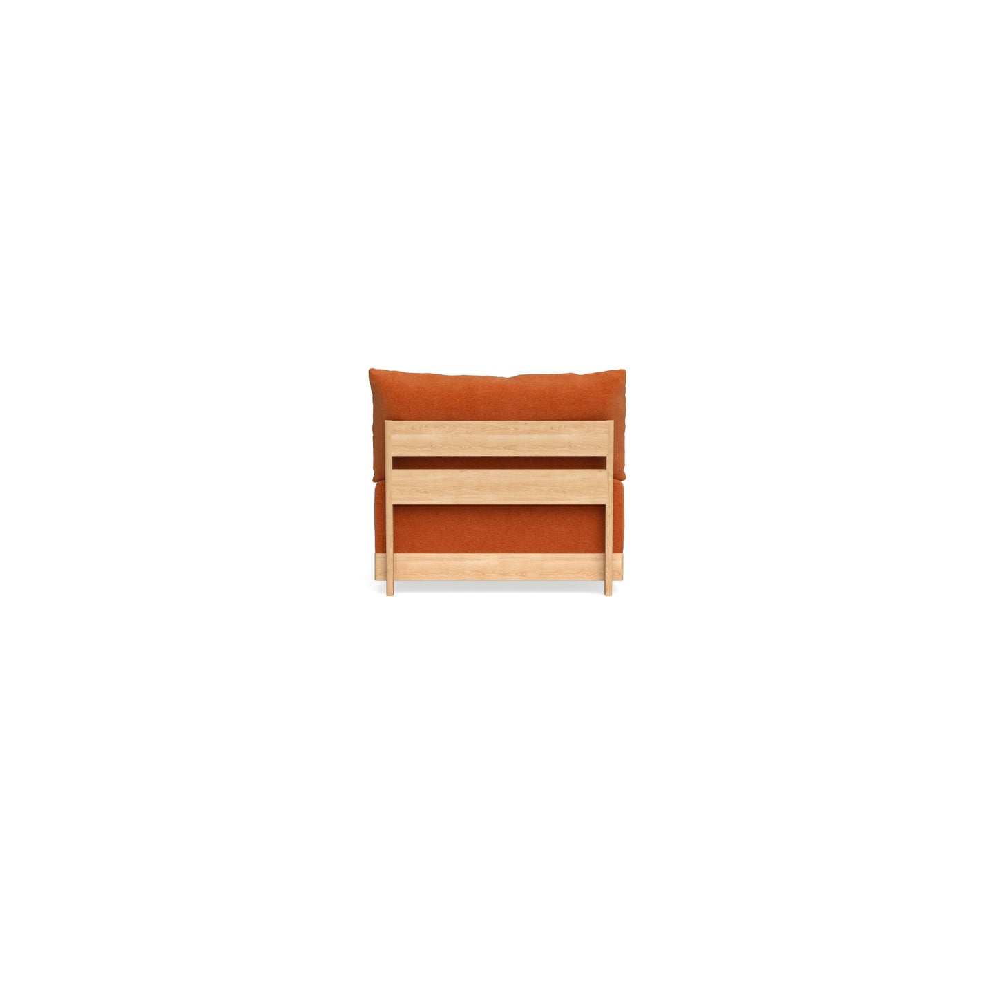 Modular Bondi Latte Armless Chair in Terracotta | Memory Foam Blend