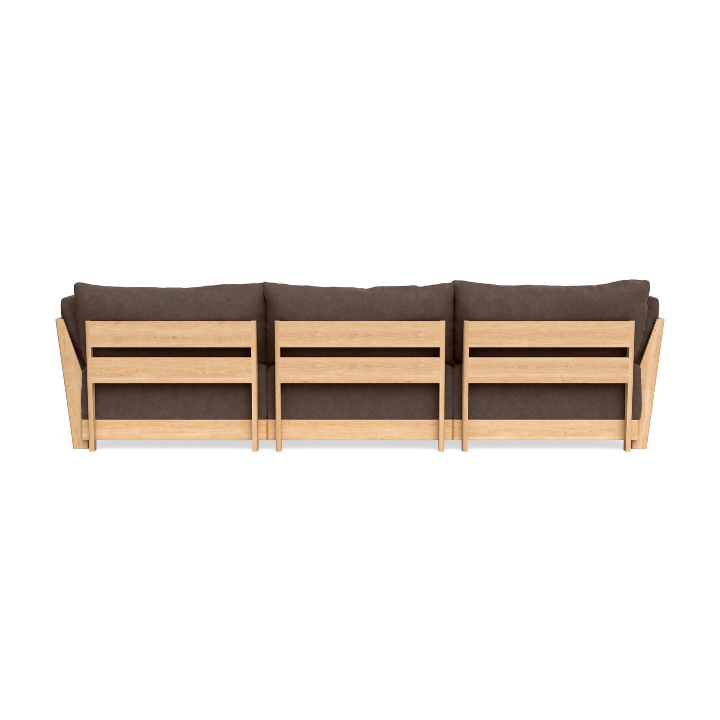 Modular Bondi Latte 3-Seater Daybed Sofa Sectional in Chocolate | Memory Foam Blend