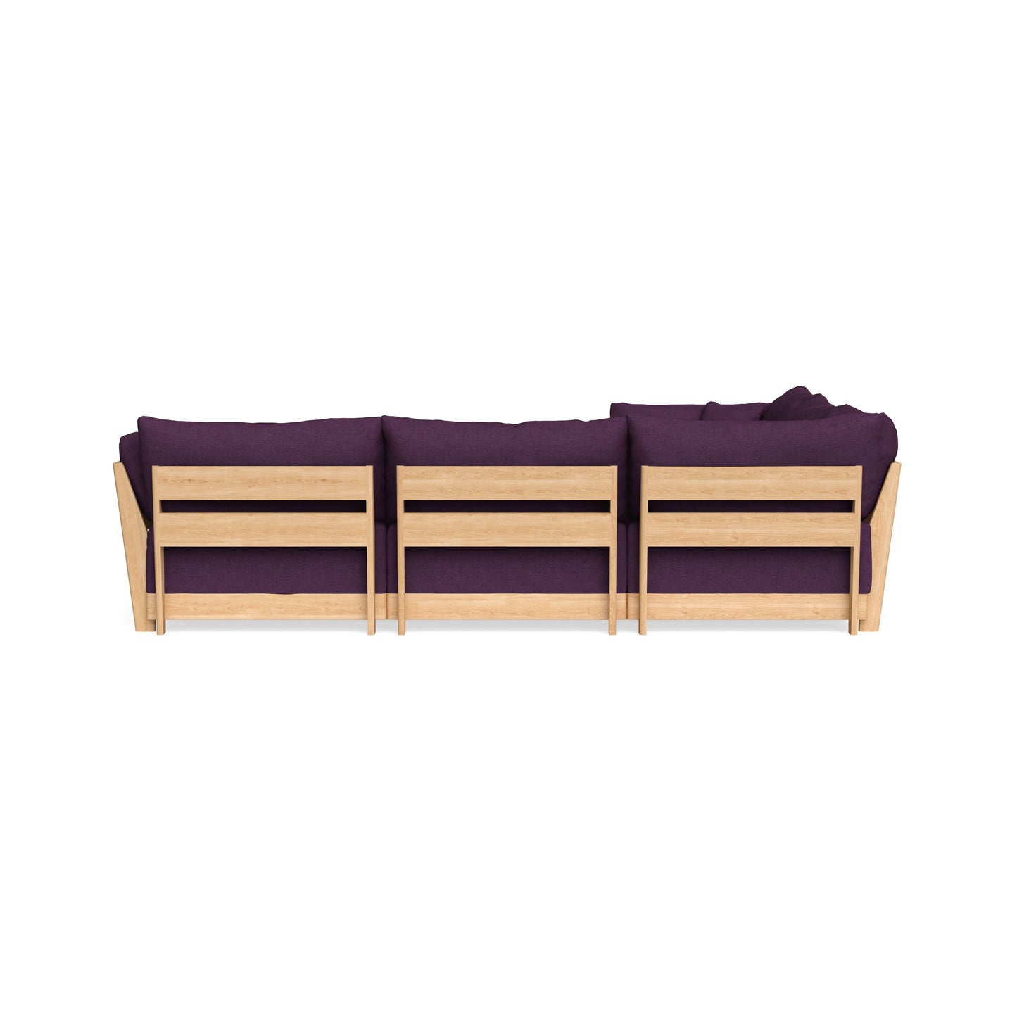 Slipcover Only - Modular Bondi 5-Seater Corner Sectional + Ottoman in Aubergine