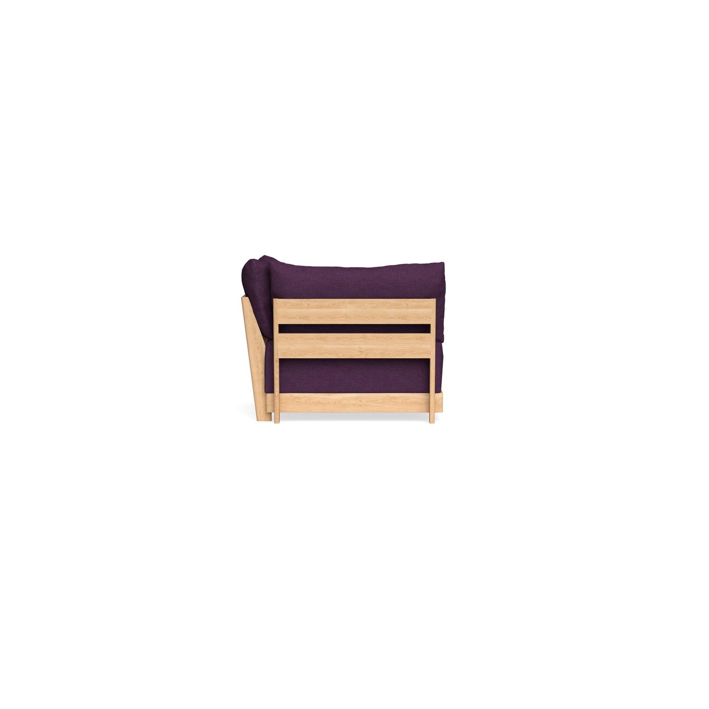 Modular Bondi Latte Corner Chair in Aubergine | Memory Foam Blend