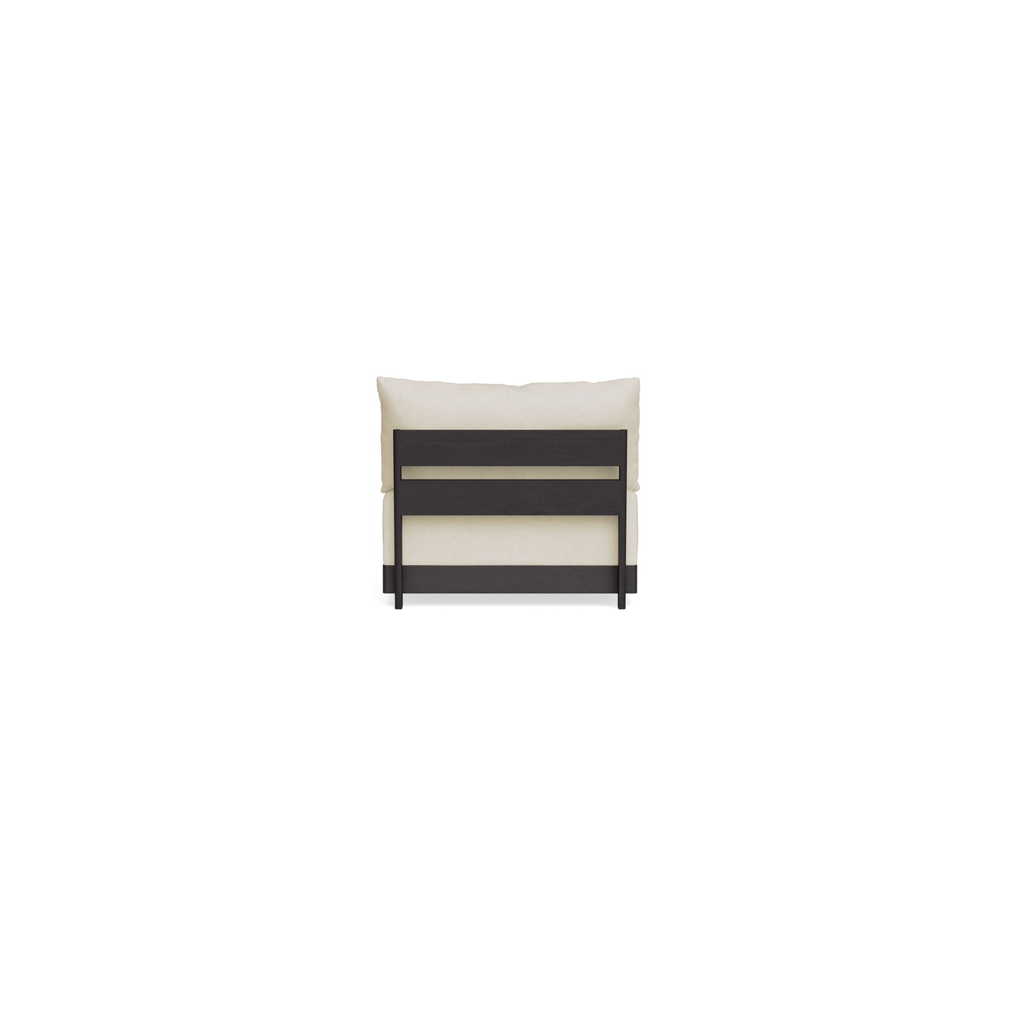 Modular Bondi Black Armless Chair in Mascarpone | Memory Foam Blend