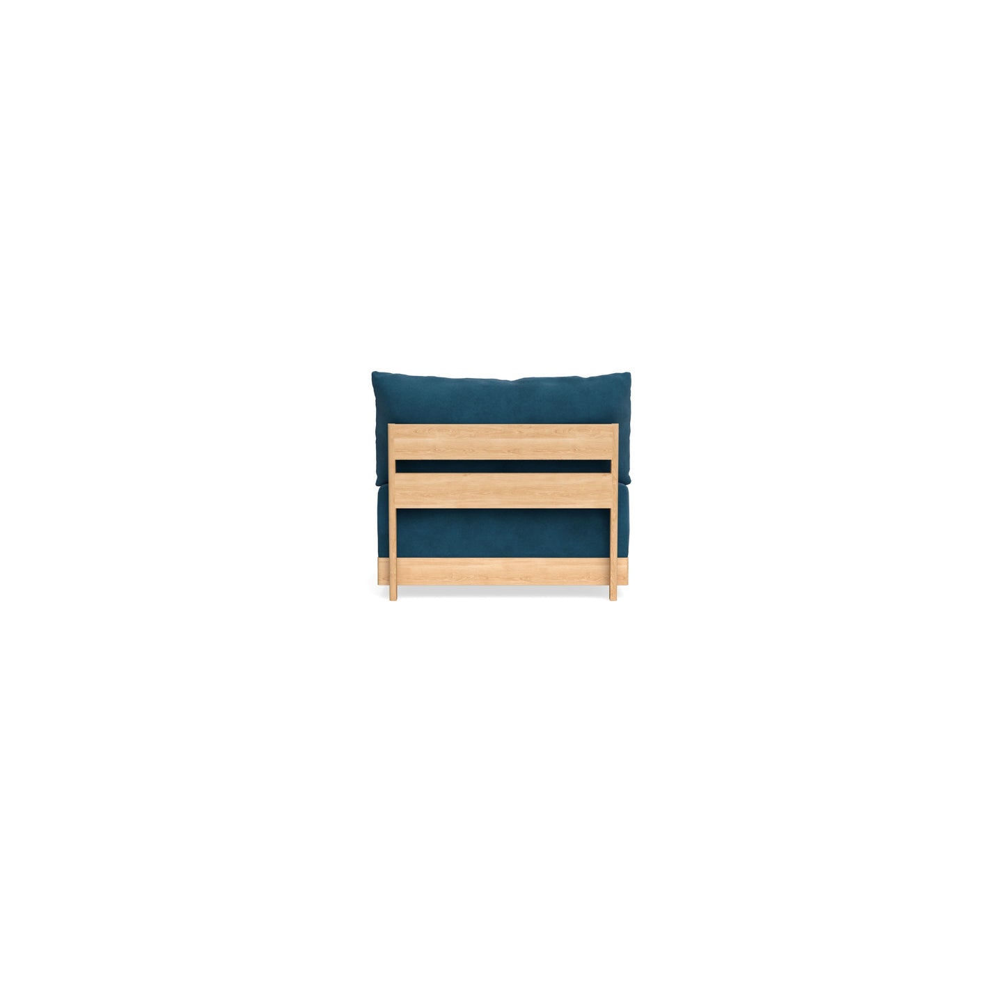 Modular Bondi Latte Armless Chair in Commodore Blue | Memory Foam Blend