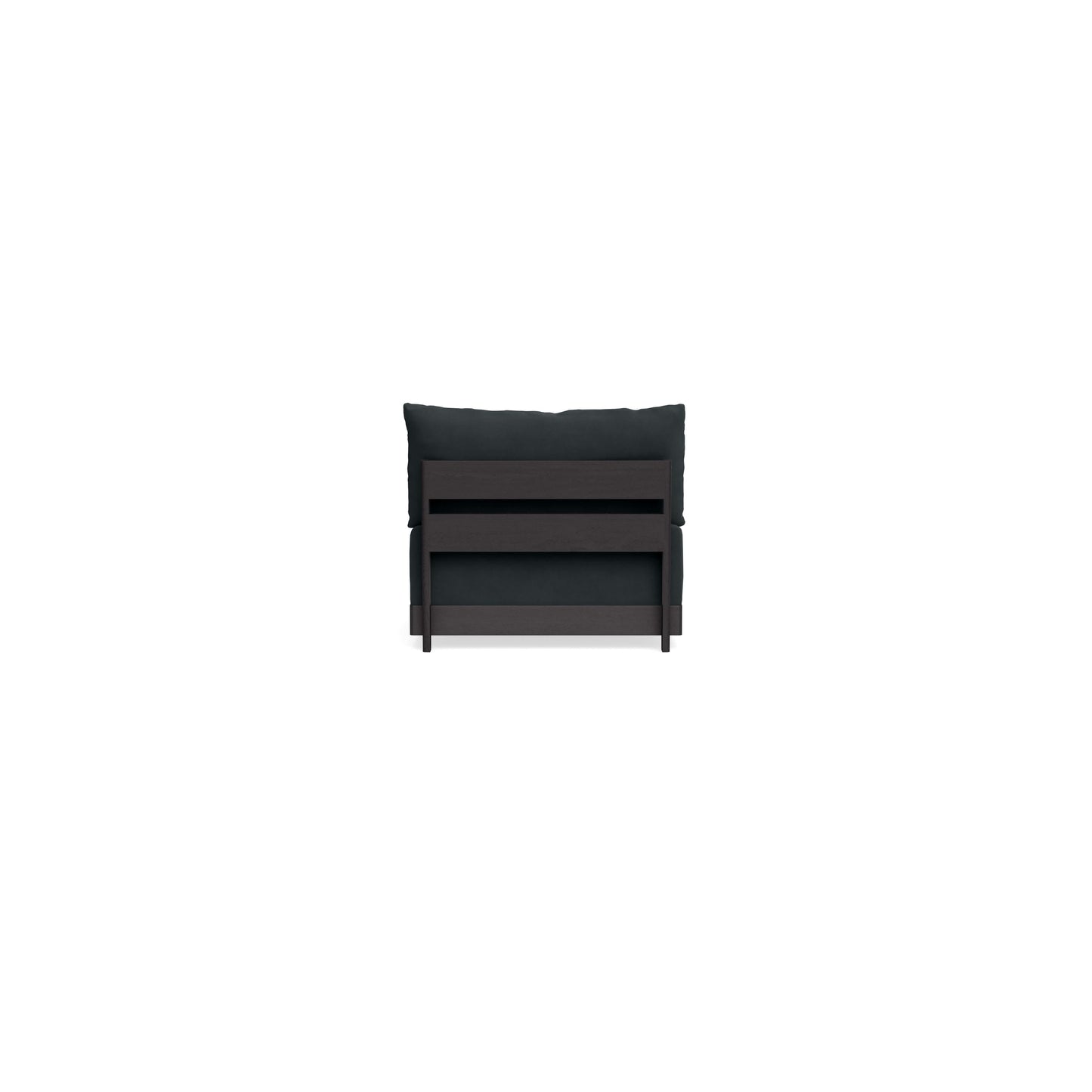 Modular Bondi Black Armless Chair in Obsidian | Memory Foam Blend