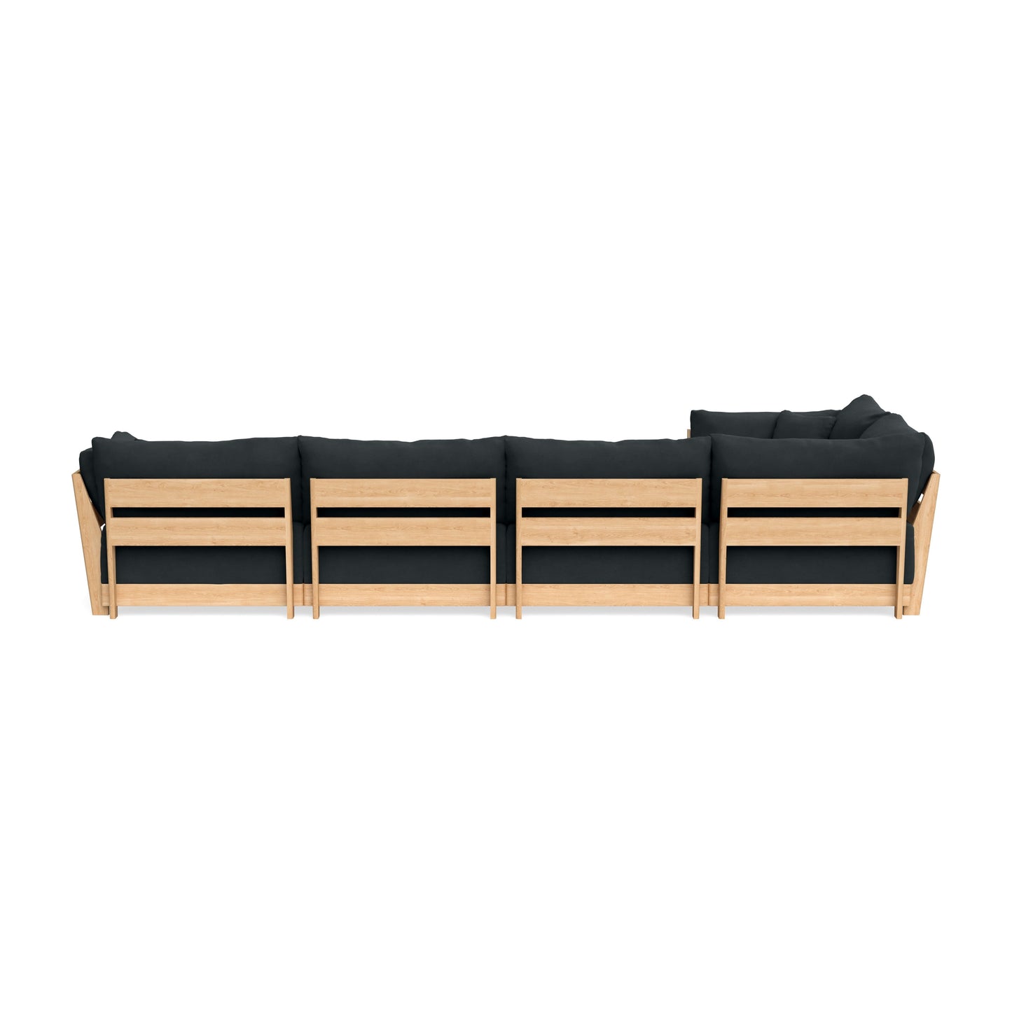 Slipcover Only - Modular Bondi 5-Seater L-Sectional in Obsidian
