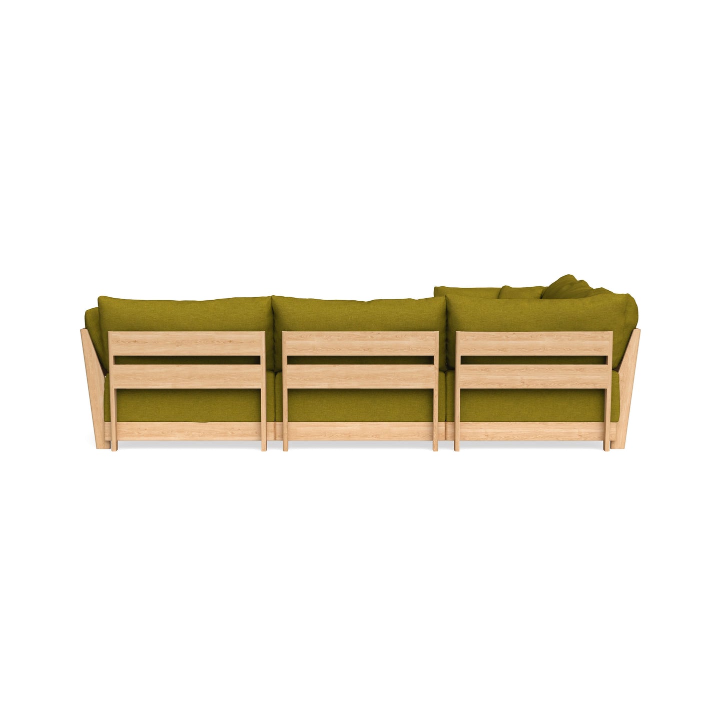 Slipcover Only - Modular Bondi 5-Seater Corner Sectional + Ottoman in Olive Green