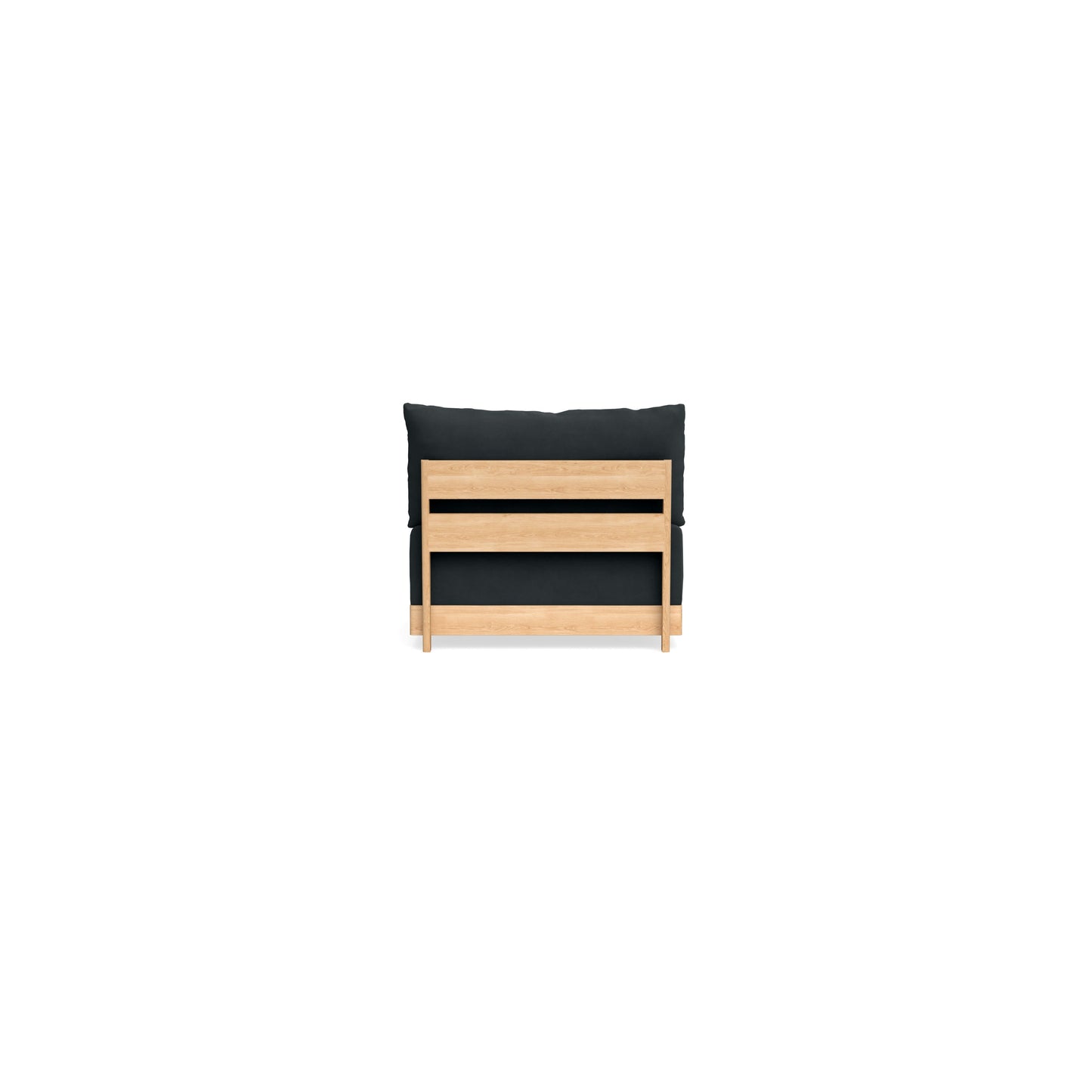 Modular Bondi Latte Armless Chair in Obsidian | Memory Foam Blend