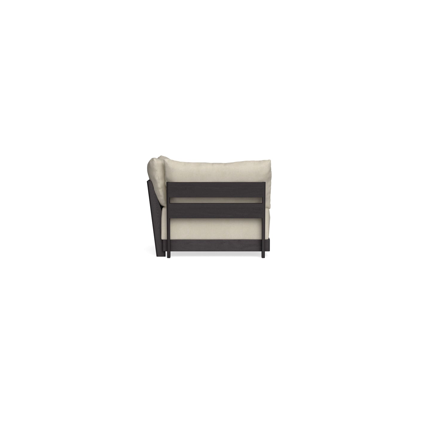 Modular Bondi Black Corner Chair in Almond | Memory Foam Blend