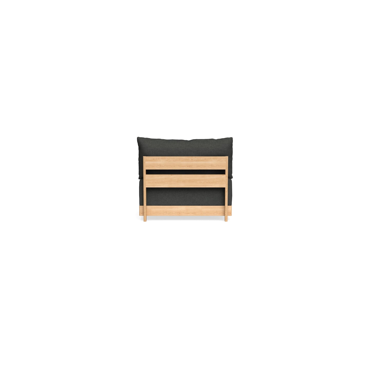 Modular Bondi Latte Armless Chair in Raven Gray | Memory Foam Blend