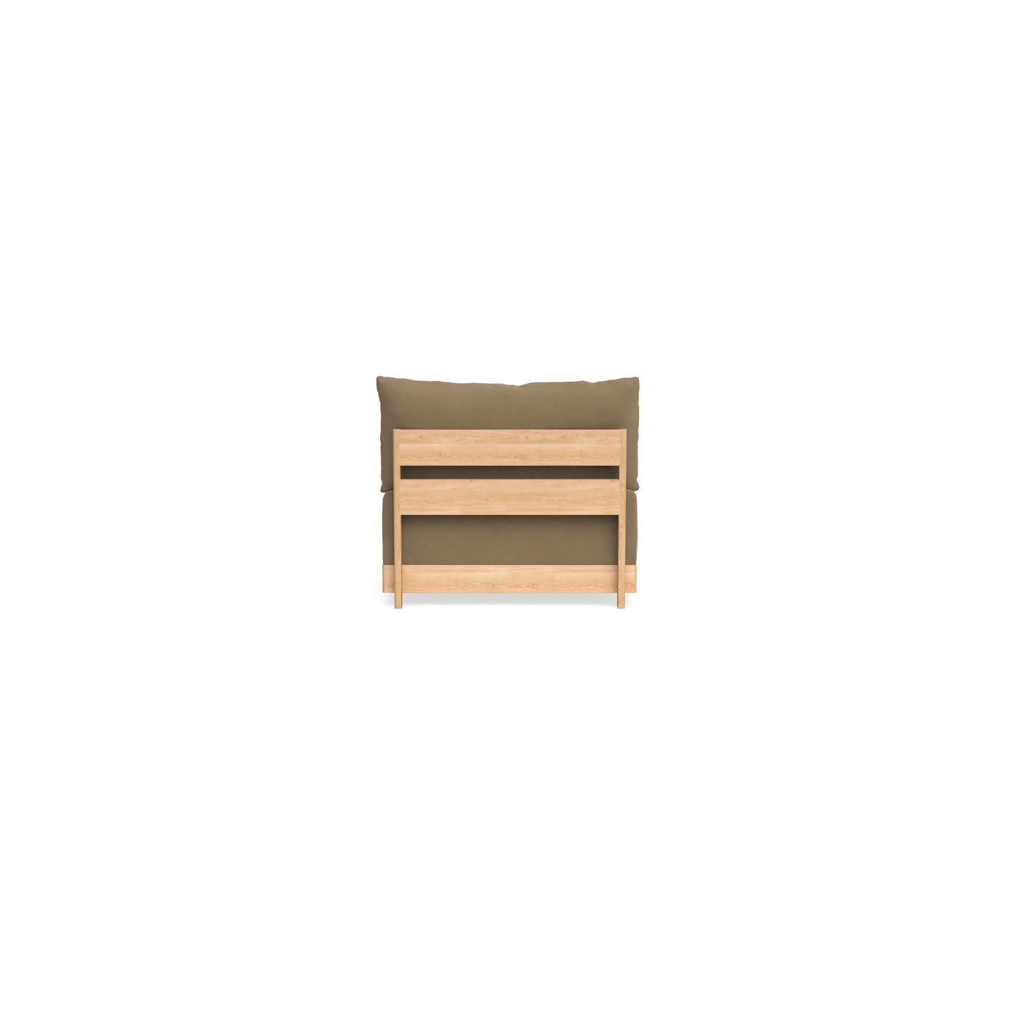 Modular Bondi Latte Armless Chair in Macchiato | Memory Foam Blend