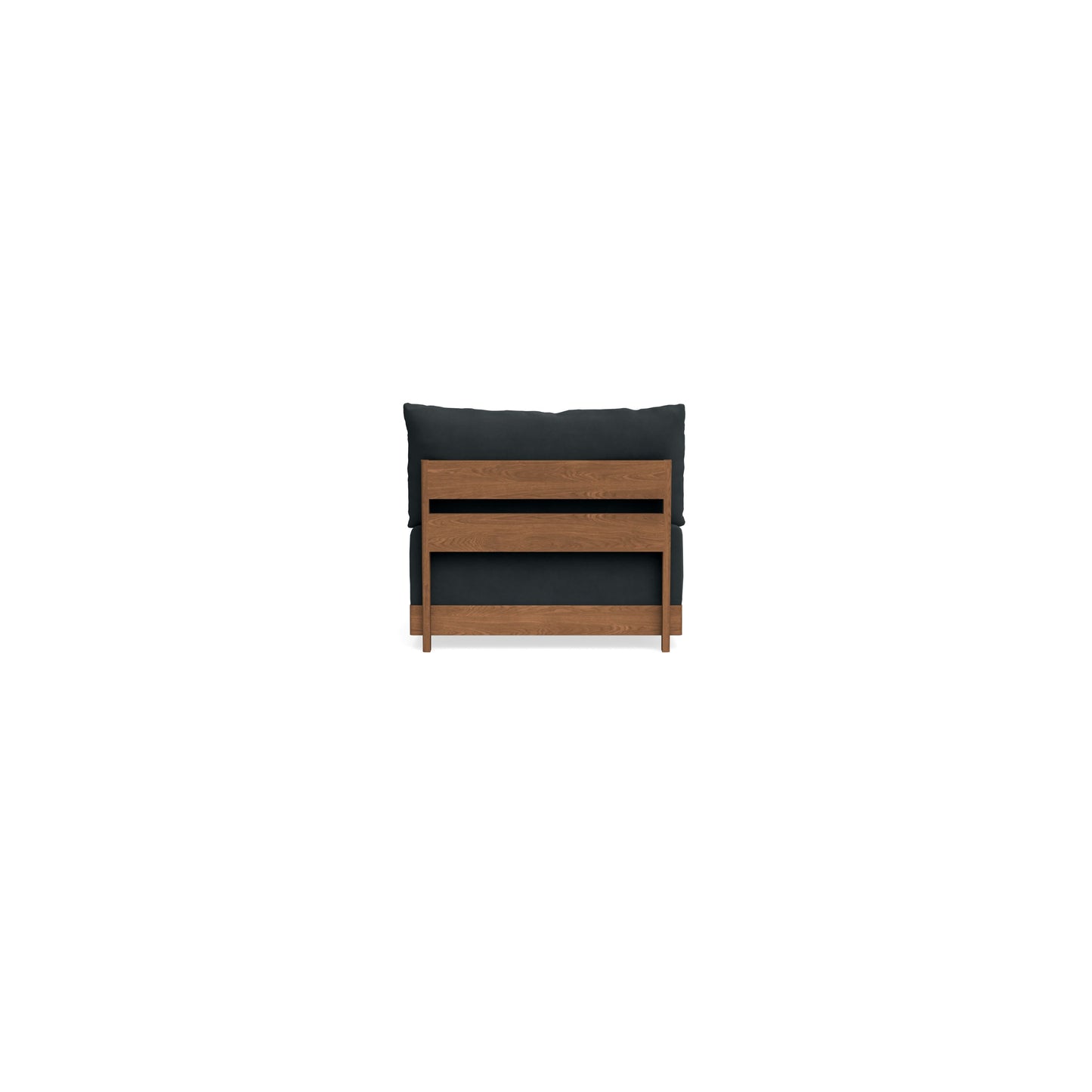Modular Bondi Espresso Armless Chair in Obsidian | Memory Foam Blend