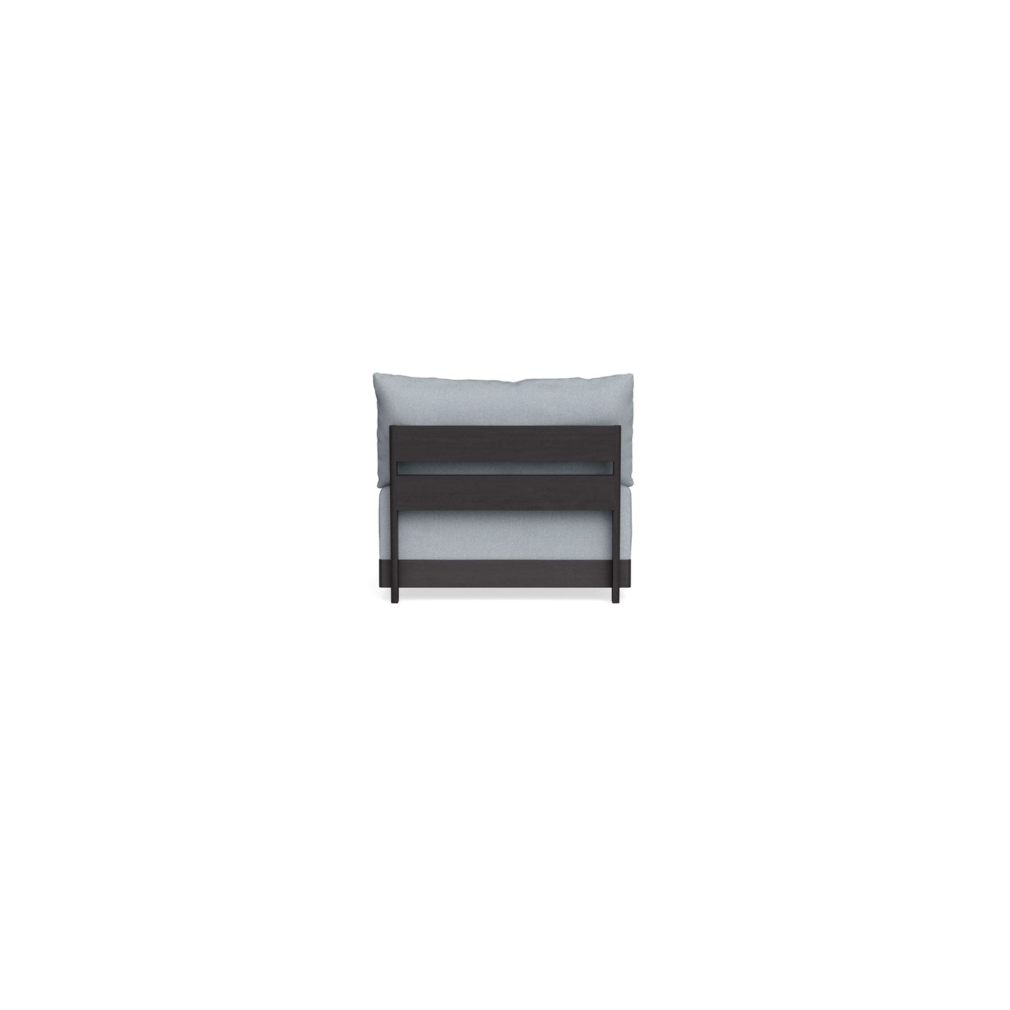Modular Bondi Black Armless Chair in Ash | Memory Foam Blend