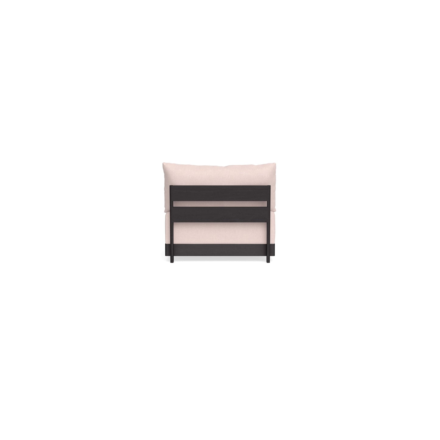 Modular Bondi Black Armless Chair in Peony | Memory Foam Blend