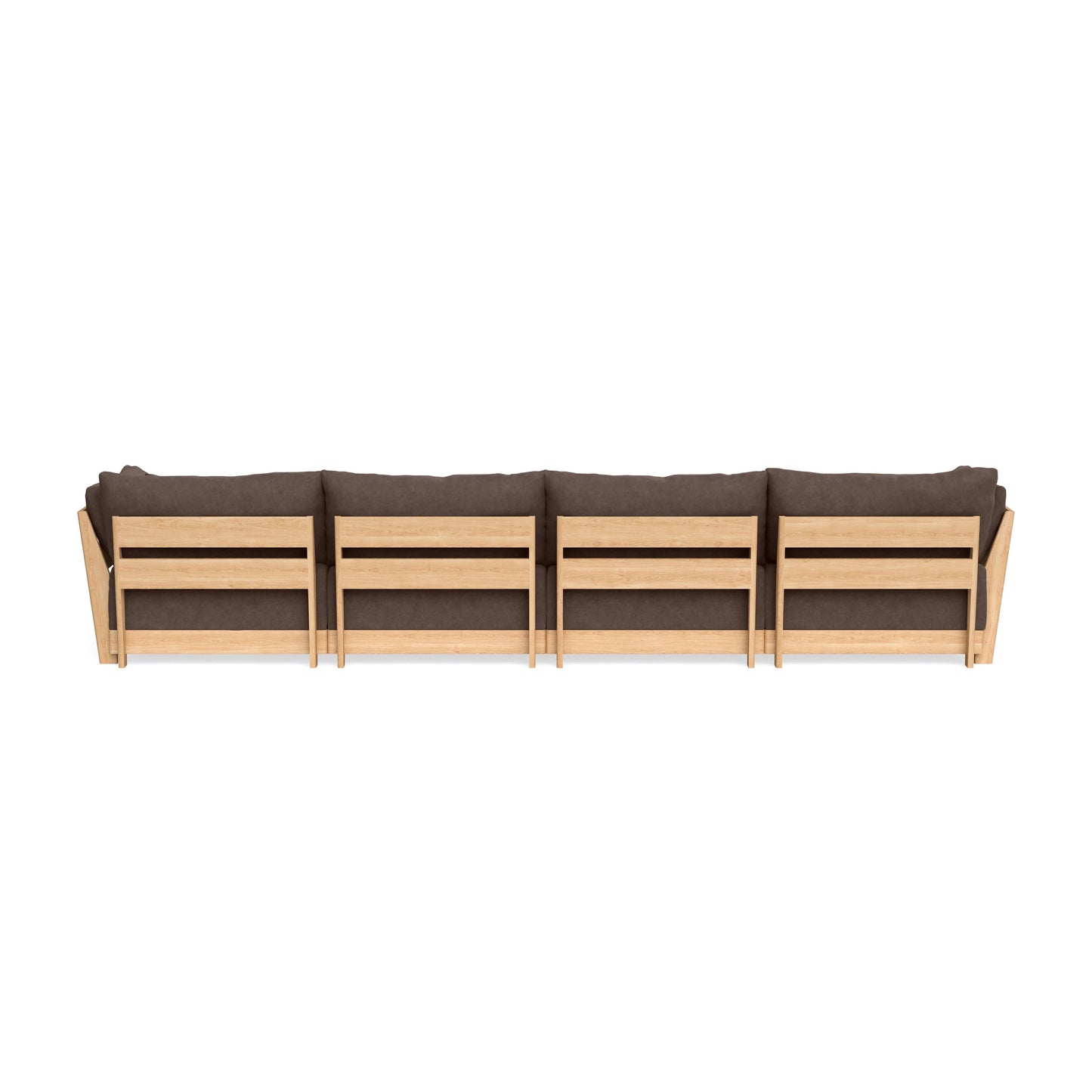 Modular Bondi Latte 4-Seater U-Sectional in Chocolate | Classic Blend