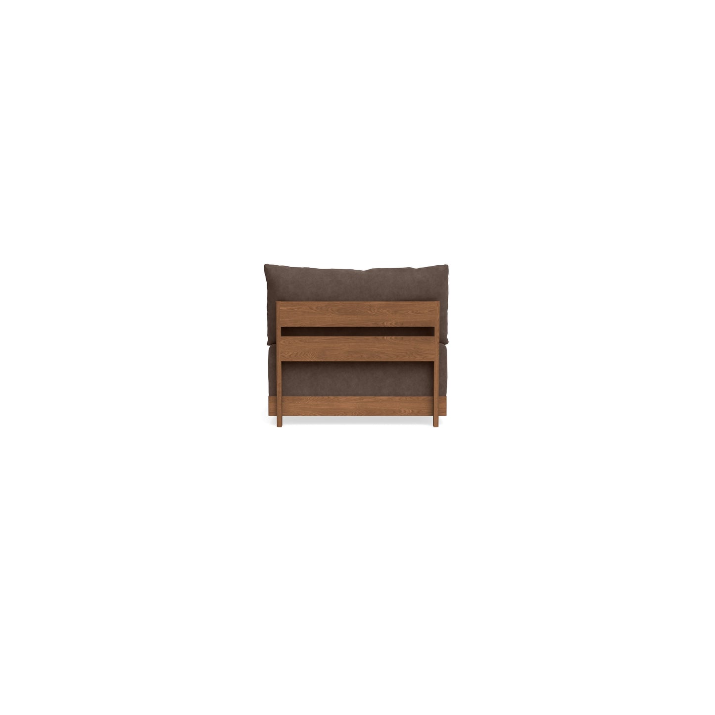 Modular Bondi Espresso Armless Chair in Chocolate | Memory Foam Blend