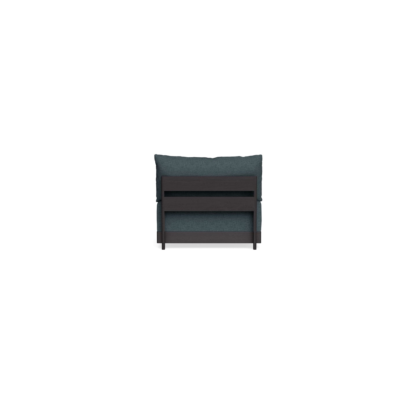Modular Bondi Black Armless Chair in Ocean Gray | Memory Foam Blend