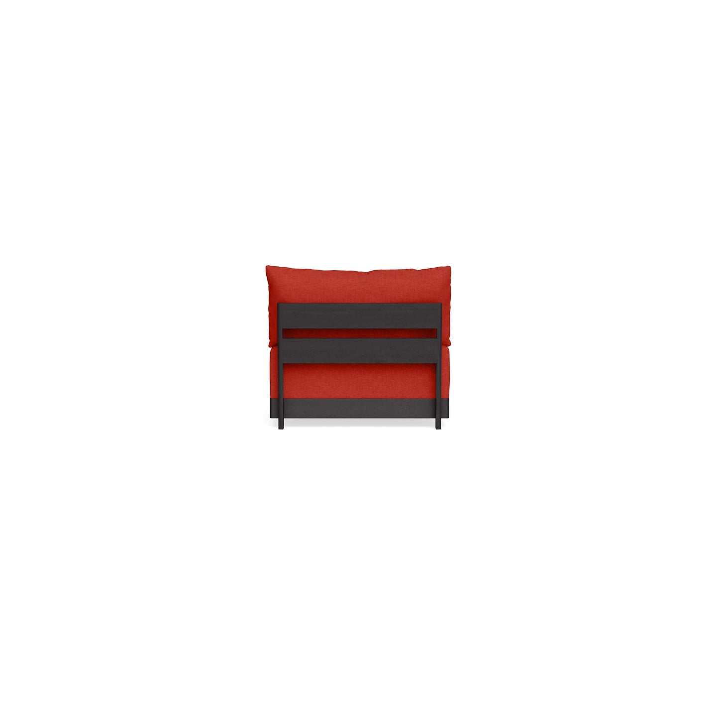 Modular Bondi Black Armless Chair in Cayenne | Memory Foam Blend