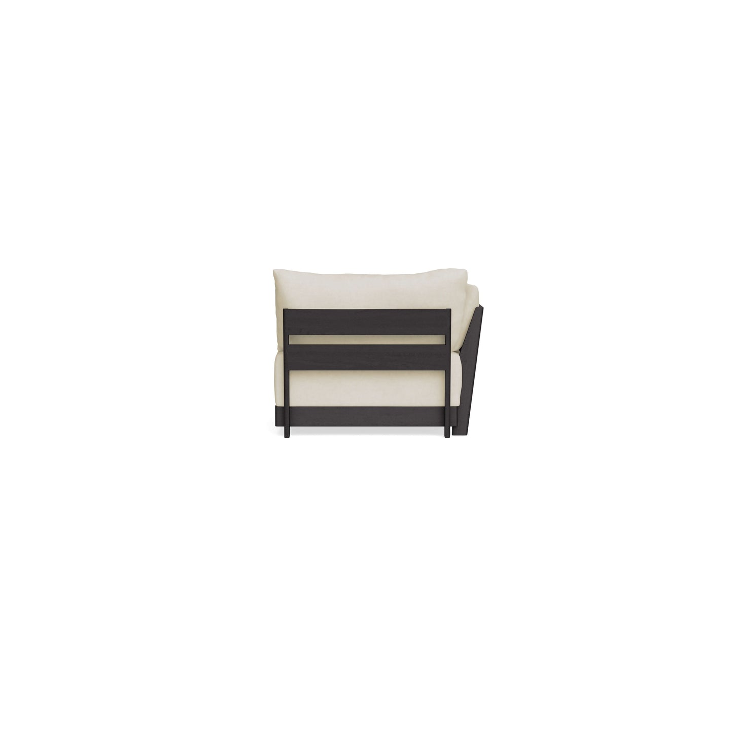 Modular Bondi Black End Chair in Mascarpone | Memory Foam Blend