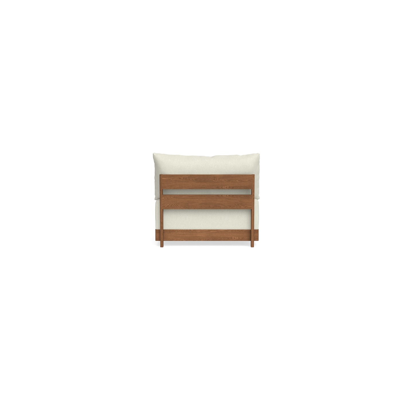 Modular Bondi Espresso Armless Chair in Eggshell | Memory Foam Blend