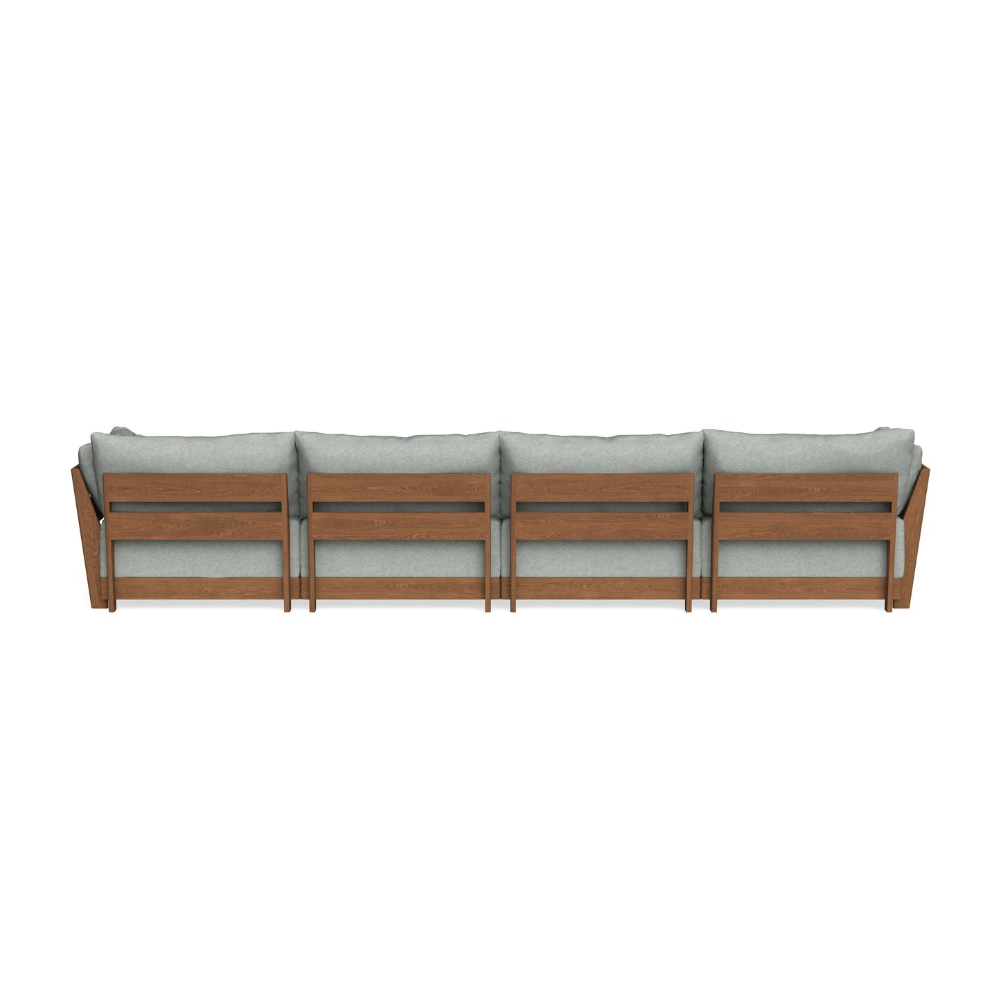 Modular Bondi Espresso 4-Seater U-Sectional in Spa | Memory Foam Blend