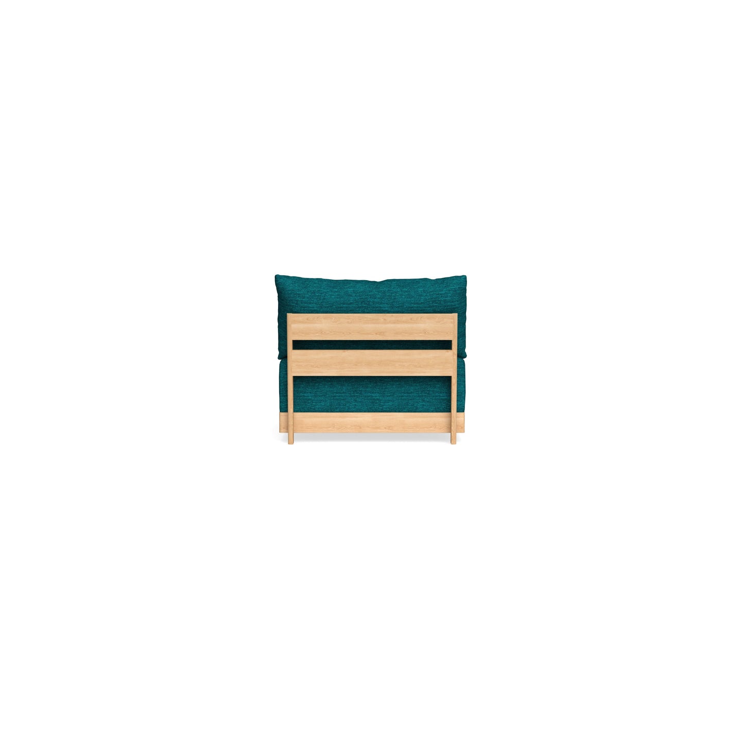Modular Bondi Latte Armless Chair in Marine Teal | Memory Foam Blend