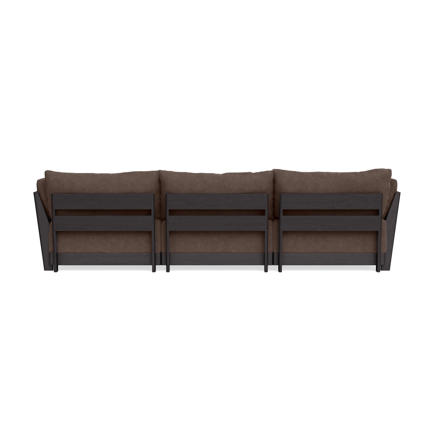Modular Bondi Black 3-Seater Sofa in Chocolate | Memory Foam Blend