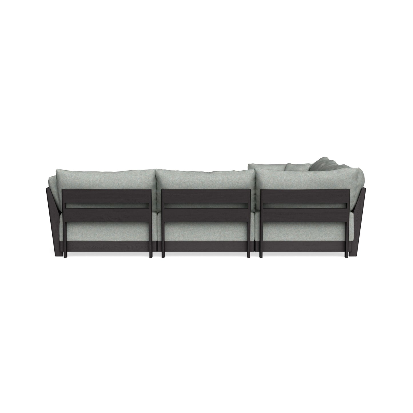 Modular Bondi Black 5-Seater Corner Sectional in Spa | Memory Foam Blend