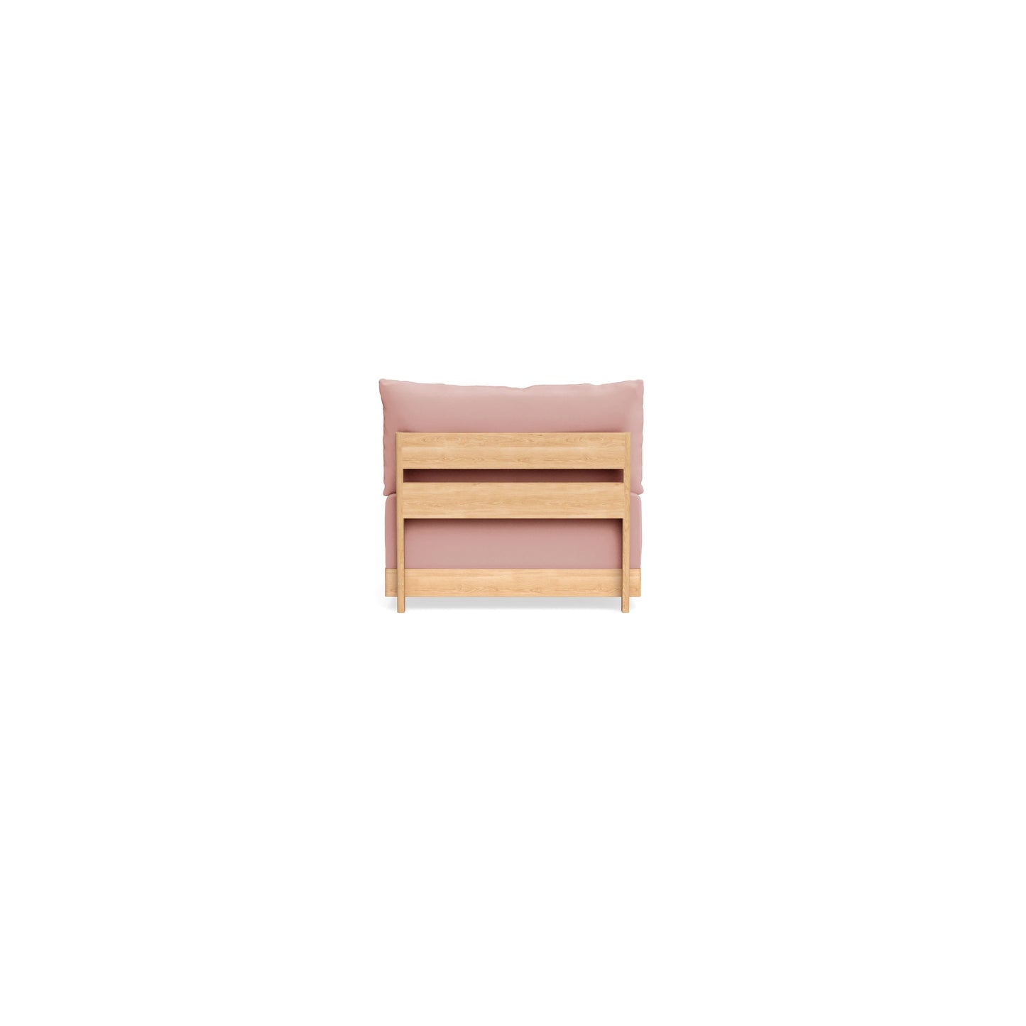 Modular Bondi Latte Armless Chair in Powder Pink | Memory Foam Blend