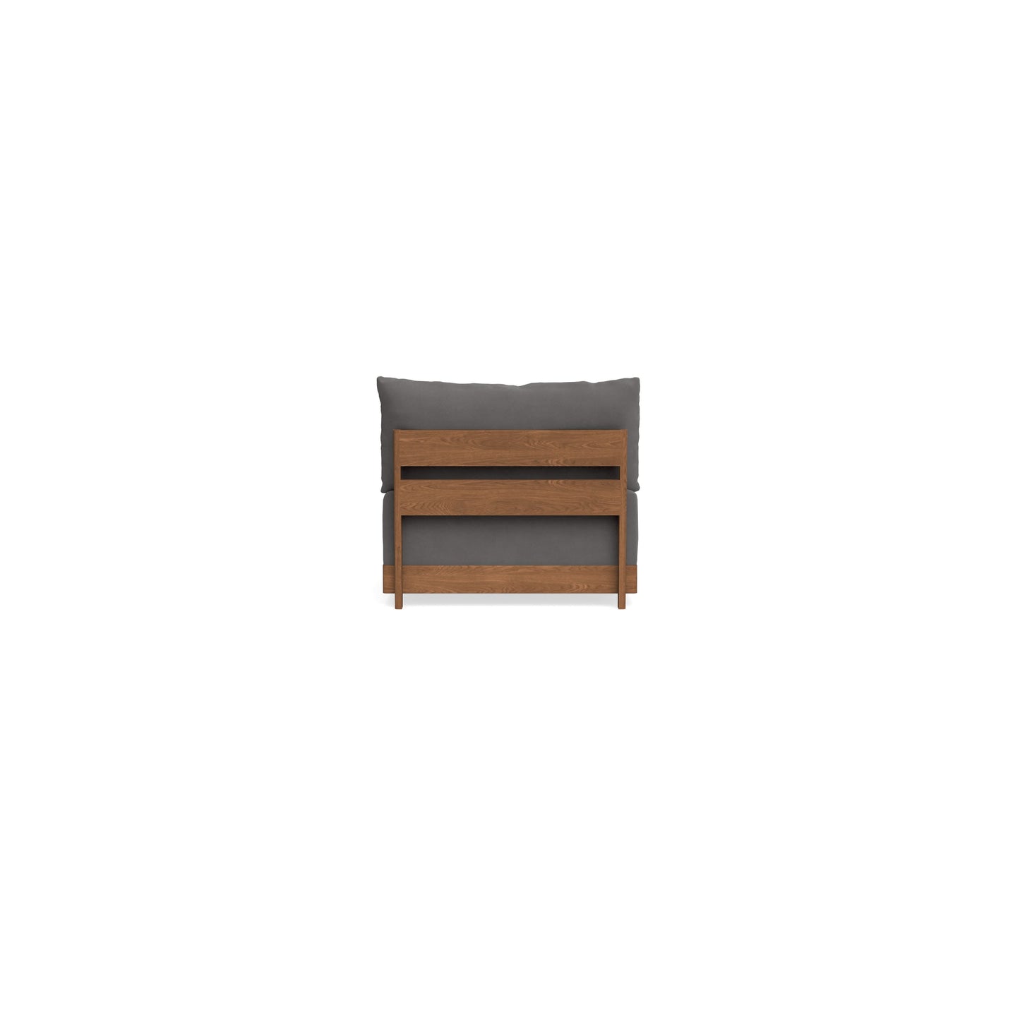 Modular Bondi Espresso Armless Chair in Burnt Ember | Memory Foam Blend
