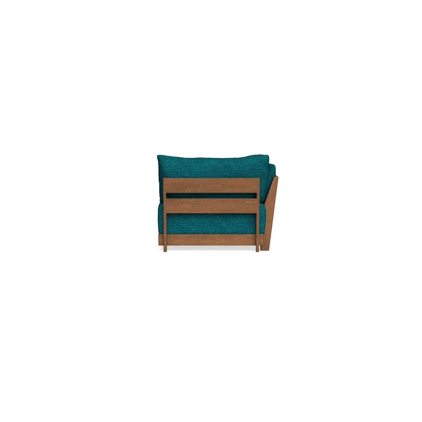Modular Bondi Espresso End Chair in Marine Teal | Memory Foam Blend