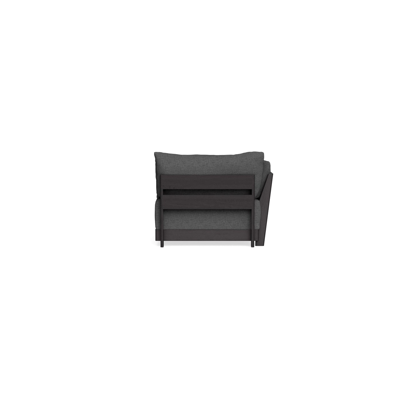 Modular Bondi Black End Chair in Pebble | Memory Foam Blend