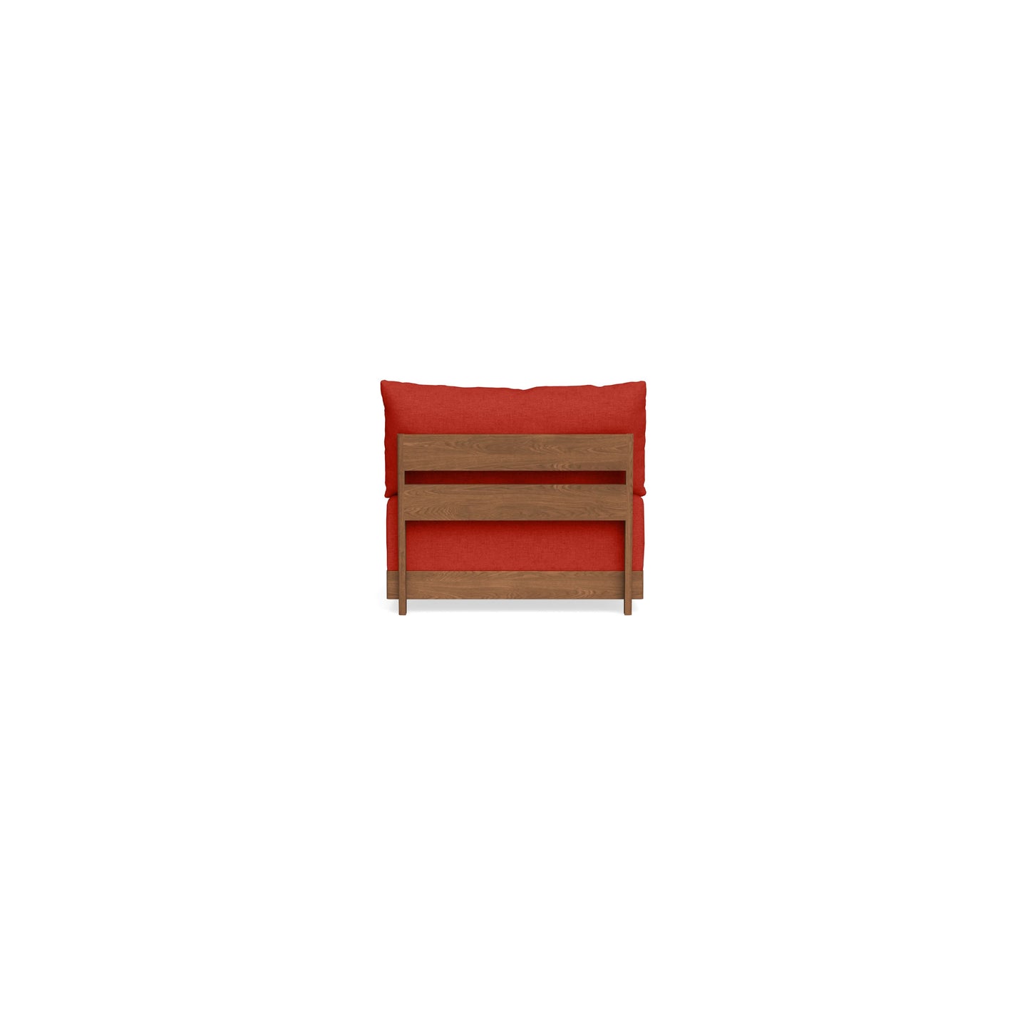 Modular Bondi Espresso Armless Chair in Cayenne | Memory Foam Blend