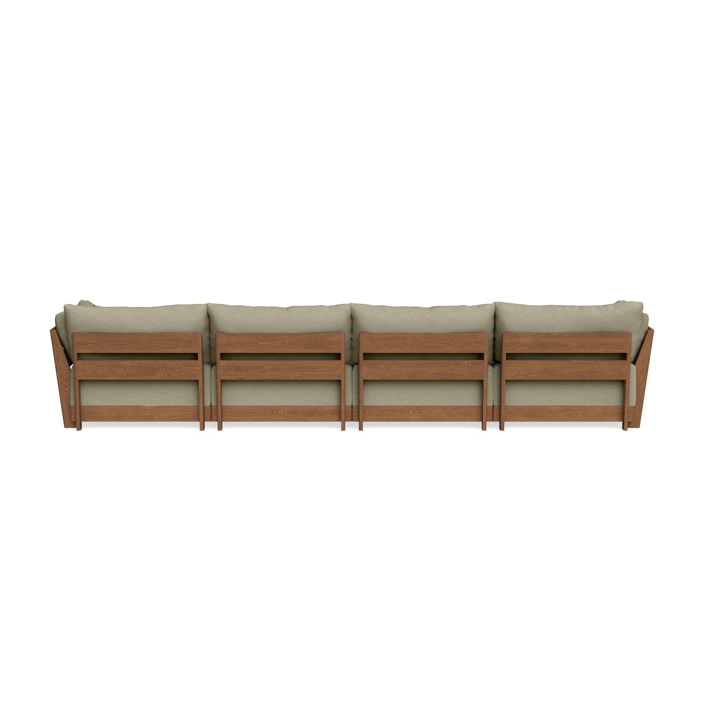 Modular Bondi Espresso 4-Seater Sofa in Cappuccino | Memory Foam Blend